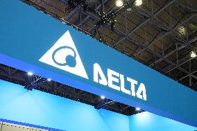 Delta Electronics signboard and logo